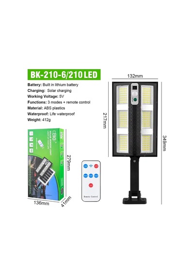 Hareket Sensörlü Ip65 Güneş Enerjili Led Spot Kumandalı 5399