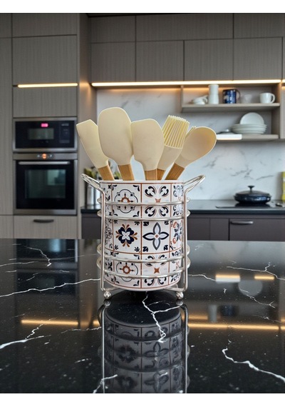 Çeyiz Seti - 103 Ceramic Desen Mutfak Seti Gümüş Siyah