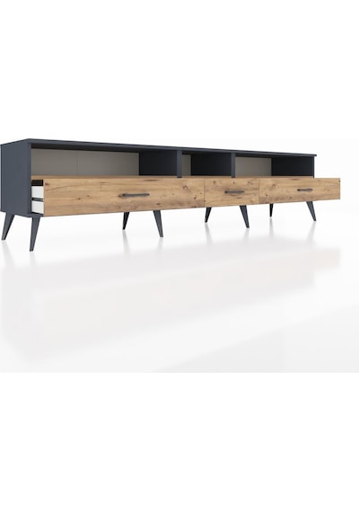 Hyperion Tv Ünitesi 3 Raflı 3 Çekmeceli 220x44x51 Antrasit-çam Atlas Çam/atlas Çam - Antrasıt Hyperion Tv Ünitesi 3 Raflı 3 Çekmeceli 220x44x51 Antrasit-çam Atlas Çam/atlas Çam - Antrasıt