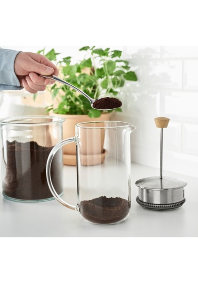 Ikea 365+ French Press 1 Lt Gümüş - Naturel