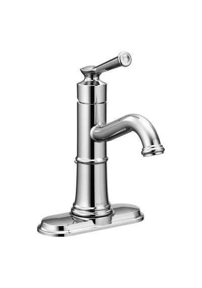 Moen 6402 Belfield Tek Kollu Banyo Musluğu, Krom Çok Renkli