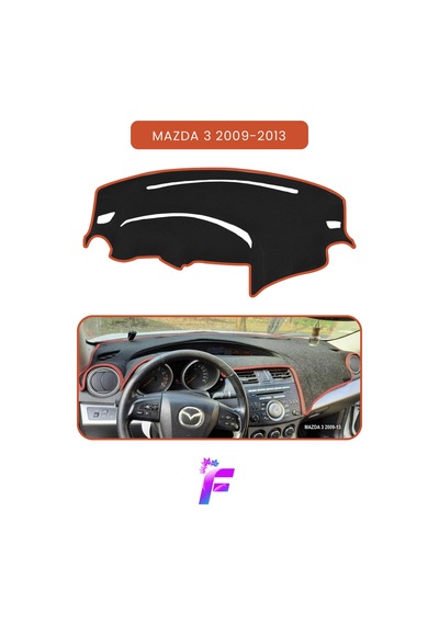 Mazda 3 2009-2013 Araca Özel Torpido Örtüsü Ön Göğüs Kılıfı Tam Koruma Oto Aksesuar Td34