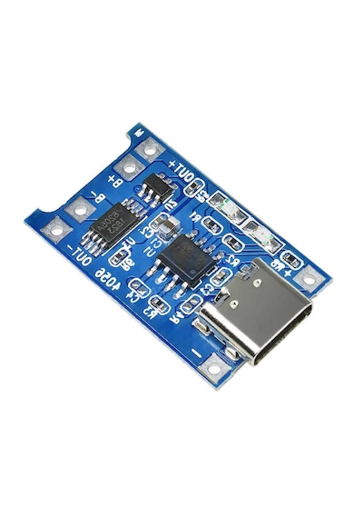 10 Adet Usb Type-c Tp-4056 1s 5a/1a Bms Devresi Lityum Pil Şarj Modülü