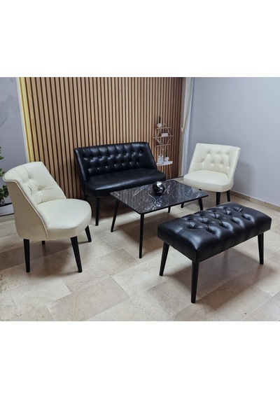 Azra Mobilya Deri Çay Seti Koltuk Takımı Oturma Grubu Cafe Mobilya Ofis-büro Mobilya Balkon Mobilya Siyah-krem Azra Mobilya Deri Çay Seti Koltuk Takımı Oturma Grubu Cafe Mobilya Ofis-büro Mobilya Balkon Mobilya Siyah-krem