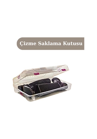 Kadın Çizme Kutusu Saklama Kutusu 3 Adet Çizme Koruma Saklama Beyaz