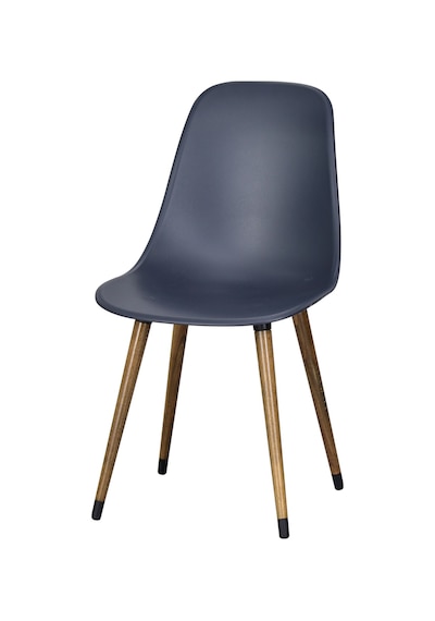 Vilinze Eames Kestane Ahşap Ayak Plastik Füme Sandalye Eames-beyaz Füme - Kestane