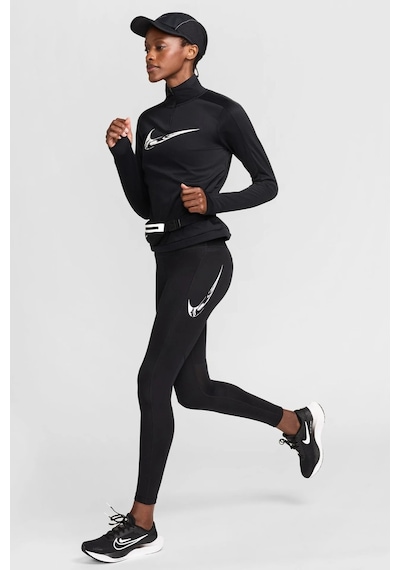 Nike Fast Dri Fit Mid Rise 7/8 Length Leggings With Pockets Kadın 3 Cepli Antrenman Taytı Siyah Fv6682-010