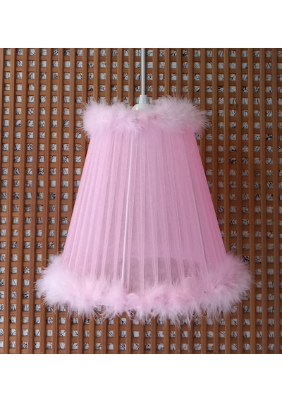 N-32 Pembe Organze Yatak Odası Çocuk Ve Bebek Odası Avize Pembe