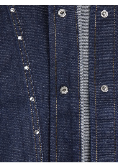 Jack & Jones Kadin Hakim Yaka Kolsuz Denim Gömlek - Mae - 12286386 Dark Blue Denim