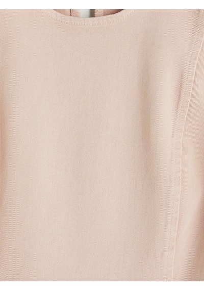 Lcw Everyday Pembe Bisiklet Yaka Mini Jean Elbise