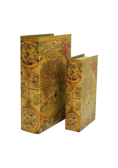 Kutu Kitap Harita 2'li Set Dekoratif Hediyelik Arbltgs4t3yzp3vtrk6