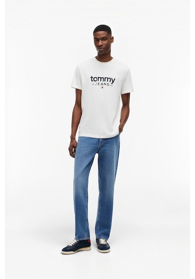 Tommy Hilfiger Tjm Slım Graphıc Tee Ext Erkek Beyaz T-shirt - Dm0dm23376