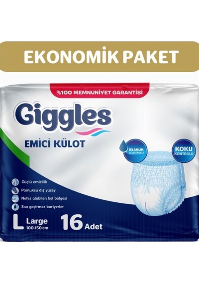 Giggles Yetişkin Emici Külot Large 2 Paket 16 Adet L