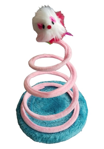 Tineke Yaylı Fareli Çember Hacı Yatmaz Kedi Oyuncağı 23x14 Cm 1 Adet