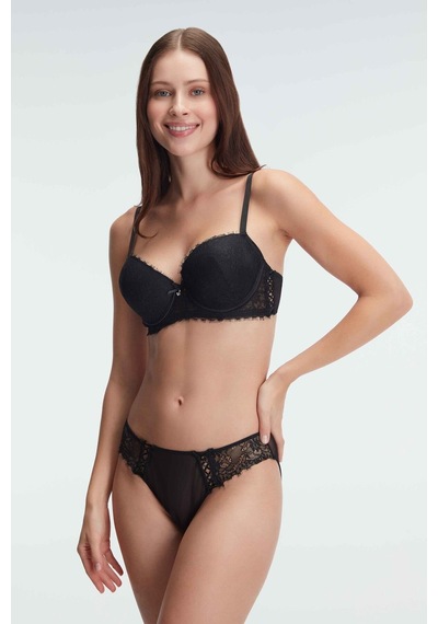 Kadın Sütyen Ve Slip Takım 4838 Siyah