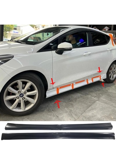 Ford Fiesta 2018 Ve Üzeri Yan Marşpiyel Seti Mat Siyah Plastik