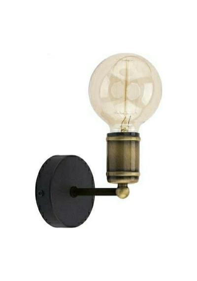 Mylights Retro Rustik Tekli Aplik Eskitme Siyah