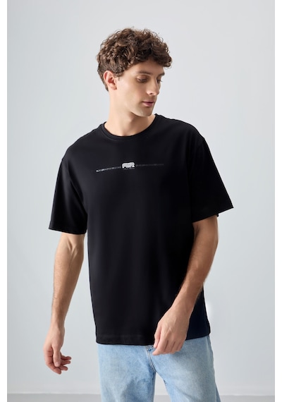 Air Jones Tommy Life Siyah %100 Pamuk Kalın Yumuşak Dokulu Oversize Fit Baskılı Erkek T-shirt - 88357 Siyah Air Jones Tommy Life Siyah %100 Pamuk Kalın Yumuşak Dokulu Oversize Fit Baskılı Erkek T-shirt - 88357 Siyah