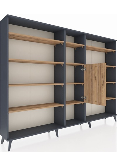 Arges Dolap 12 Raflı Tek Kapaklı 220x30x163 Antrasit-çam Atlas Çam - Antrasit Arges Dolap 12 Raflı Tek Kapaklı 220x30x163 Antrasit-çam Atlas Çam - Antrasit