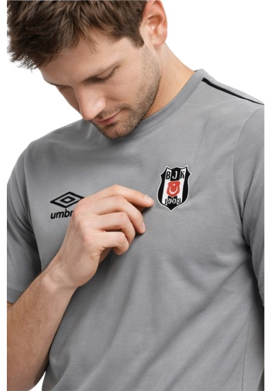Beşiktaş Umbro Beşiktaş Antrenman T-shirt Pamuklu 25/26 Gri