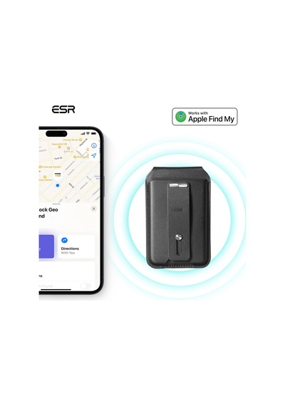 Esr Apple Uyumlu iPhone Magsafe Standlı Cüzdan Halolock Geo Find My Lisanslı Siyah