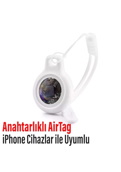 Apple Uyumlu iPhone Airtag Kayıp Önleyici Cihaz Gps Beyaz