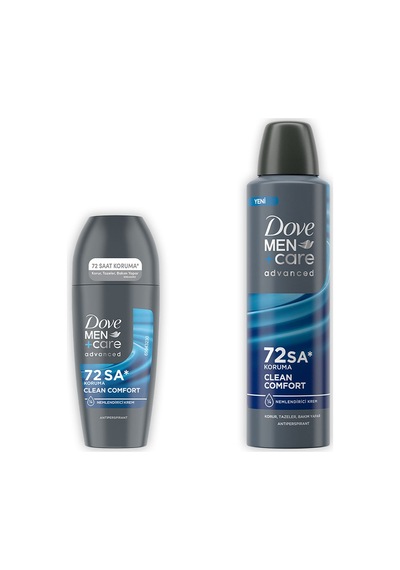 Dove Men +care Advanced Erkek Deodorant Clean Comfort 150 Ml + Clean Comfort Roll On 50 Ml