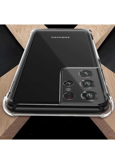 Galaxy S21 Ultra Kılıf Zore Nitro Anti Shock Silikon Kılıf Renksiz