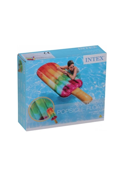 intex 58766 Şişme Renkli Buz Dondurma Yatak 191x76 Cm Çok Renkli