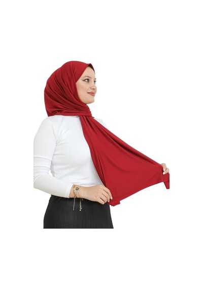 Modish Group Şal Tesettür Başörtüsü Premium Kumaş Eşarp Uzun Islami Giyim Viskon - Bordo Bordo