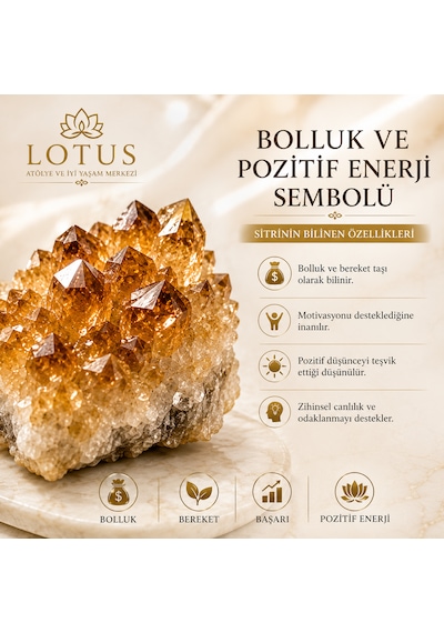 Premium Brezilya Doğal Sitrin Ham Taşı Doğal Kristal Dekor Taşı 100g