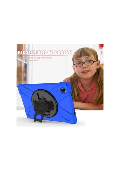 Samsung Galaxy T220 Tab A7 Lite 8.7 Kılıf Amazing Tablet Kapak - Mavi Arka Kapak