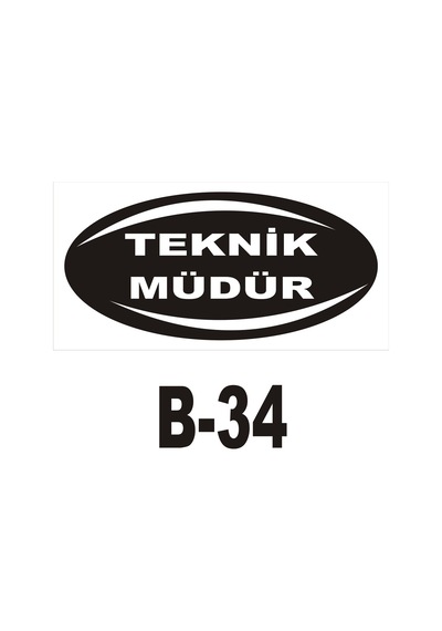 Iş Güvenliği Pvc Dekota Uyarı - Ikaz Levhası Teknik Müdür Yazılı (261326706)