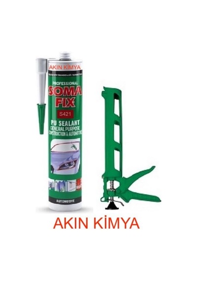Somafix Beyaz Poliüretan Mastik Dış Cephe Oto Silikontabancası Seti
