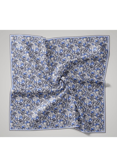 Silk Home Twill İpek Eşarp 11477-54 Ekru, Antrasit, Metalik Gri, Gümüş, Mavi