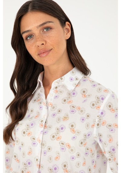 U.s. Polo Assn. Kadın Haki Gömlek Desenli 50280965-vr027 Haki