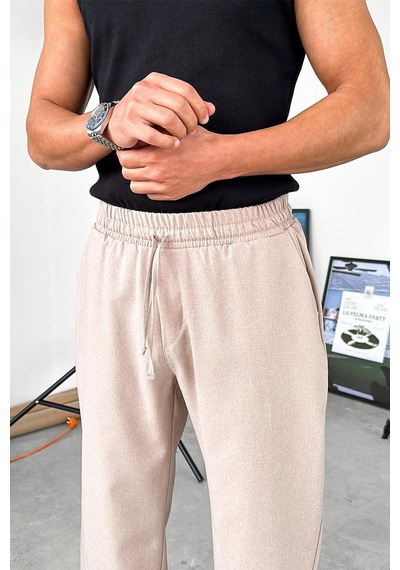 Taş Dokulu Soft Jogger Pantolon Taş
