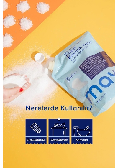 Mayi Tuz İyot İlaveli İnce Öğütülmüş Doğal Kaynak Tuzu 3 x 2 KG