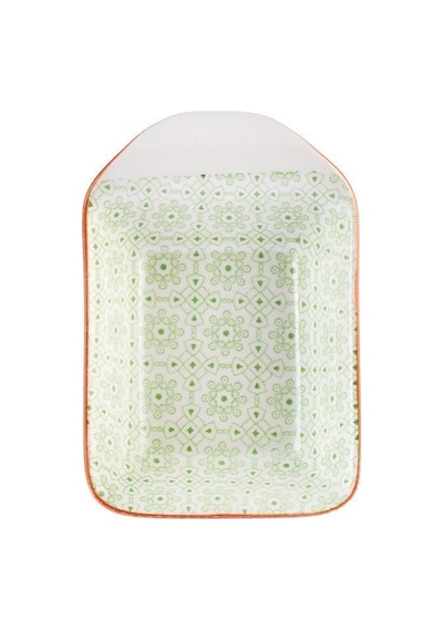 Karaca  Floral Yeşil Rectangle Çerezlik/Sosluk 10 cm