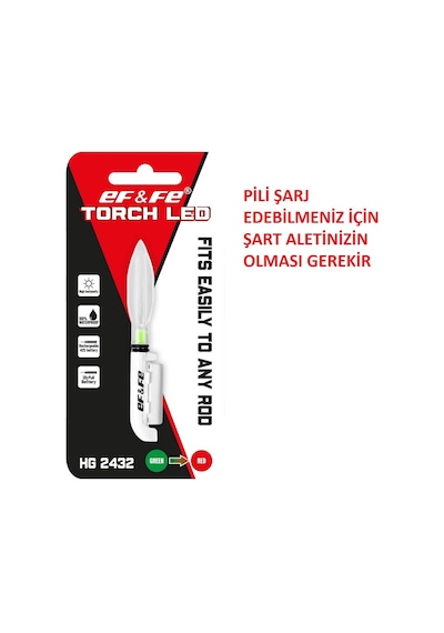 Effe Hg2432 Led Olta Fosforu Şarjlı Hareket Sensörlü Yeşil-kırmızı Işıklı