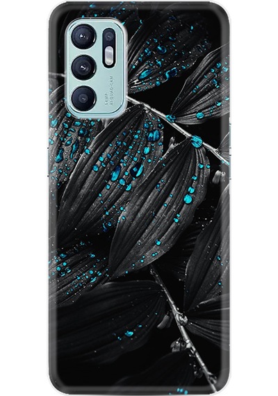 Oppo Reno 6 Kılıf Silikon Desen Özel Seri Foid Green 1643