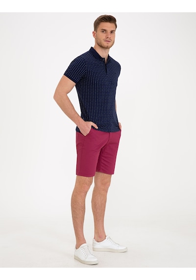 Pierre Cardin Erkek Mürdüm Dokuma Şort 50233249-vr074 Mürdüm