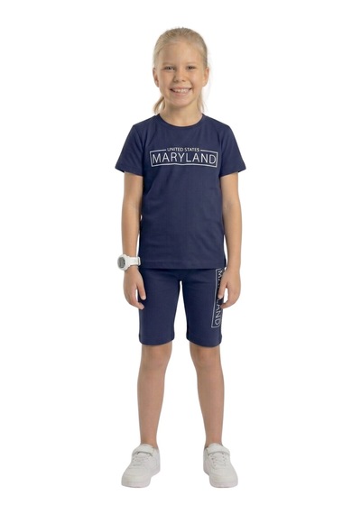 New Kids Çocuk Kız Takım Kaprili Maryland Baskılı Rahat Kumaş -91169 Lacivert