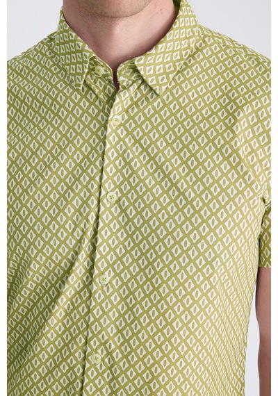 Twn Slim Fit Bej Baskılı Easy Iron Gömlek 4ec02ad042802 Bej