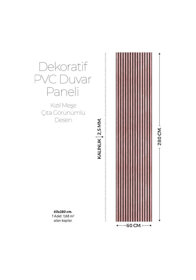 60x280 Duvar Paneli Lambiri Desen ,salon,duvar,tv Ünitesi-vişne Çürüğü ,siyah Mt226