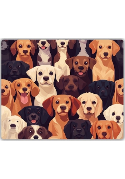 Sevimli Köpekler Baskılı Mouse Pad 22x18 Cm