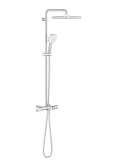 Grohe Tempesta System 250 Cube Duvara Monte Termostatik Banyo Bataryalı Duş Sistemi - 26975001 Krom