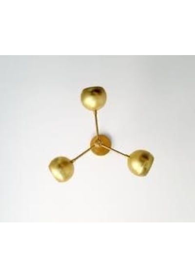 Rsylight Metal Ledli Beyaz Ampullü Tavan Plofyoner Modern Eskitme Kaplama 3lü Avize Eskitme