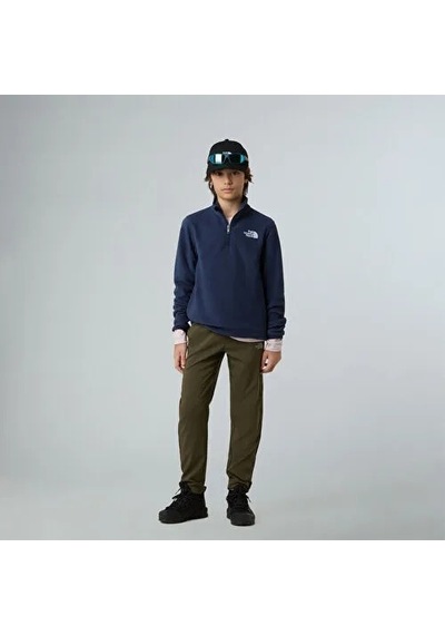 The North Face Teen Glacier 1/4 Zip Unisex Çocuk Polar Sweatshirt Nf0a8cvg8k21 Lacivert