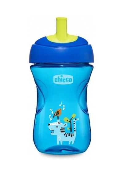 Chicco Pipetli Eğitim Bardağı 12+ Erkek Mavi